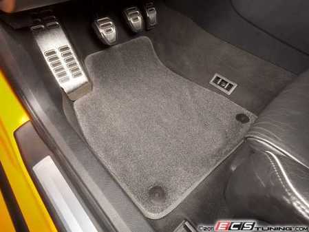 ES#2528773 - 8D0898018OKT - Floor Mat Set - Grey / Grey Piping - Oval Retainers - High Quality Mats To Protect Your Interior - Schwaben - 