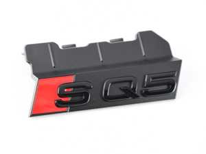 ES#4341441 - 80A071805 - Front Black SQ5 Emblem - Complete the Black Optic look with the SQ5 grille Emblem finished in Gloss Black. - Genuine Volkswagen Audi - Audi