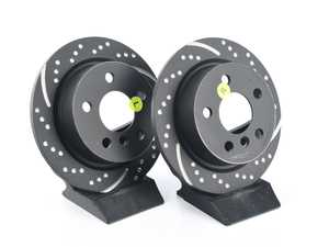 ES#3690648 - GD2022 - Rear Brake Rotors EBC Slotted And Dimpled - Pair 10.19" (259x10) - Upgrade to a slotted / dimpled rotor for improved braking - EBC - MINI
