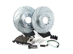 ES#3477801 - K933-26 - Z26 Street Warrior Brake Kit - Front - Includes performance drilled and slotted rotors and Power Stop's Extreme Carbon-Fiber Ceramic pads. - Power Stop - BMW