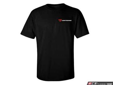 ES#4368562 - UH001-GRA - Unitronic Classic Black T-Shirt - Full Logo and Deliver the Power on the back - Unitronic - Audi Volkswagen