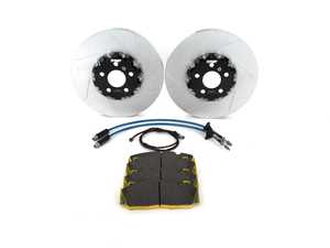 ES#4368553 - 026549TMS01A10KT - Turner Motorsport Front TrackSport Performance Brake Kit - F8x  - Upgrade your BMW's brakes for the ultimate track performance! Includes Turner Motorsport TrackSport full-floating slotted rotors, performance stainless steel brake lines, RSL29 performance brake pads and brake pad wear sensors. - Turner Motorsport - BMW