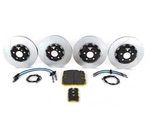 ES#4368551 - 026549TMS01A09KT - Turner Motorsport Front And Rear TrackSport Performance Brake Kit - F8x  - Upgrade your BMW's brakes for the ultimate track performance! Includes Turner Motorsport TrackSport full-floating slotted rotors, performance stainless steel brake lines, RSL29 performance brake pads and brake pad wear sensors. - Turner Motorsport - BMW