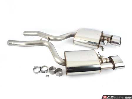 ES#3969383 - SAUB029 - Scorpion Axle-Back Exhaust System - Evo Polished Tips - (NO LONGER AVAILABLE) - 2.50" 304 stainless resonated rear mufflers with dual oval 'Evo' tips - Scorpion - Audi