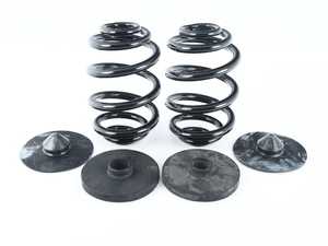 ES#4352197 - 33536750758KT - Heavy Duty Rear Coil Spring Replacement Kit - Includes left and right springs and new spring pads for easy and noise free installation - Assembled By ECS - BMW
