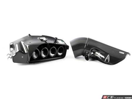 ES#4338348 - E46AD03 - CSL Race Air Box - Twill Weave (2x2) - Gloss Finish - Built-in snorkel Airbox With carbon fiber trumpets. - Karbonius Composites - BMW