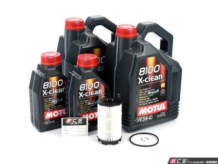 ES#2739141 - 4M0V83KOILKT1 - Oil Service Kit - Premium - Includes 12 liters of Motul 5w-40 synthetic oil, filter, and drain plug sealing washer - Assembled By ECS - Audi
