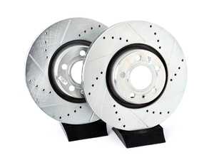 ES#3155318 - EBR831XPR - Front Drilled & Slotted Brake Rotors - Pair (321x30) - Take your stopping power too a new level! - Power Stop - Audi