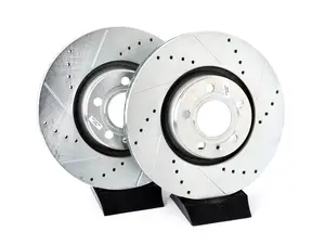Front Drilled & Slotted Brake Rotors - Pair (321x30)