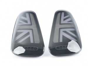 ES#4352652 - HMINI01TL-S - MINI Cooper Union Jack LED Smoked/Black/Red Led Taillights R50-R53 2002-2004 - Set  - (NO LONGER AVAILABLE) - Upgrade to Union Jack design tail lights for your MINI F56 style Union Jack but for the R50 R53 Platform - Helix - 
