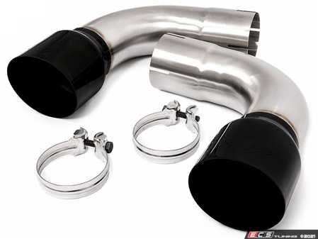 ES#4362402 - UH050-EXA - Unitronic Black Tips for MK7/7.5 GTI - Designed to be installed on the Unitronic Cat-Back for MK7 & MK7.5 GTI. - Unitronic - Volkswagen