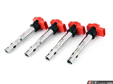 ES#4355218 - 06e905115gKT - Coil Pack - Set Of Four - Dress up your engine bay and restore performance with these red coil packs - Bremi - Audi Volkswagen