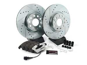 ES#3989858 - K2259-26 - Power Stop Z26 Street Warrior Front Brake Kit (312mm) - A complete performance front brake upgrade featuring drilled & slotted rotors and high-performance carbon-fiber ceramic pads. - Power Stop - Volkswagen