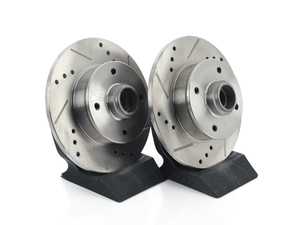 ES#3155073 - EBR250XPR - Rear Cross-Drilled & Slotted Evolution Rotors - Pair (226x10) - Zinc coated performance rotors - Power Stop - Volkswagen