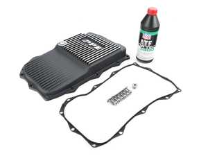 ES#4365321 - 24118612901P2KT - Automatic Transmission Service Kit w/ PPE Aluminum Pan - Brushed Finish - Includes PPE's Heavy Duty ZF 8HP Transmission oil pan and all the necessary components for a complete transmission service, featuring Liqui Moly fluid! - Assembled By ECS - BMW