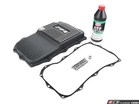 ES#4365321 - 24118612901P2KT - Automatic Transmission Service Kit w/ PPE Aluminum Pan - Brushed Finish - Includes PPE's Heavy Duty ZF 8HP Transmission oil pan and all the necessary components for a complete transmission service, featuring Liqui Moly fluid! - Assembled By ECS - BMW