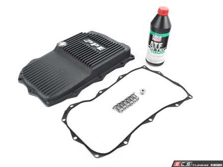 ES#4365322 - 24118612901P3KT - Automatic Transmission Service Kit w/ PPE Aluminum Pan - Black Finish - Includes PPE's Heavy Duty ZF 8HP Transmission oil pan and all the necessary components for a complete transmission service, featuring Liqui Moly fluid! - Assembled By ECS - BMW