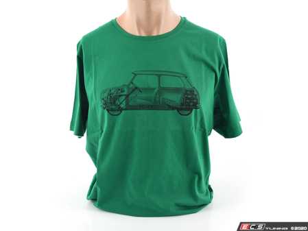 ES#3671844 - 80142463227 - MINI T-SHIRT MEN CAR PRINT - XL - Classic Mini side shot - Genuine MINI - MINI