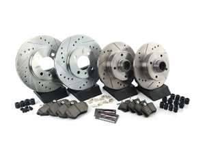 ES#3156839 - K375 - Power Stop Z23 Evolution Sport Front & Rear Brake Kit (256mm/226mm) - A performance complete 4-wheel upgrade featuring precision cross-drilled & slotted rotors and low-dust carbon-fiber ceramic pads. - Power Stop - Volkswagen