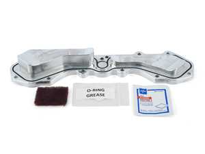 ES#3101082 - 11142446298 - Engine Block Cover - Updated Version - Billet aluminum housing, integrated Viton seal, and additional sealed surfaces to encapsulate the leaking engine oil galley plug. - Genuine BMW - BMW