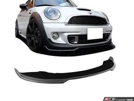 ES#4370025 - R56GBCFfrontlip - Carbon Fiber GB Style Front Lip Spoiler  - Aggressive Carbon Fiber lower front lip for the Stock Cooper S bumper - ECS - MINI