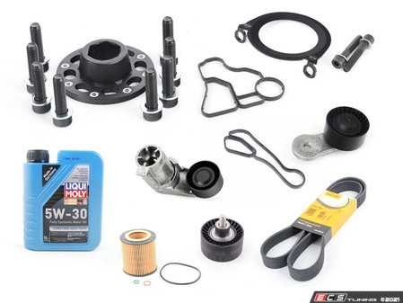 ES#4365387 - ECSs55bpKT - S55 "Bulletproof" Crank Kit - .or at least as "Bulletproof" as your F8X S55 will ever be! Includes a crank bolt capture kit, crank seal plate, oil filter housing gaskets, and all of the components required to perform this upgrade service. - Assembled By ECS - BMW