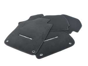 ES#3194185 - 0000432025070E - Black Floor Mats - Set of Four - Features Porsche script embroidered on front two mats - Genuine Porsche - Porsche