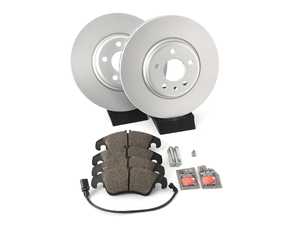 ES#4346341 - 8K0615301AKT4 -  Front Brake Service Kit - Featuring Meyle rotors and ECS DD23 "Daily Driver" ceramic pads. - Assembled By ECS - Audi