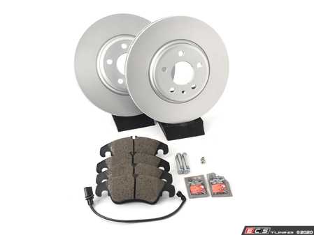 ES#4346341 - 8K0615301AKT4 -  Front Brake Service Kit - Featuring Meyle rotors and ECS DD23 "Daily Driver" ceramic pads. - Assembled By ECS - Audi