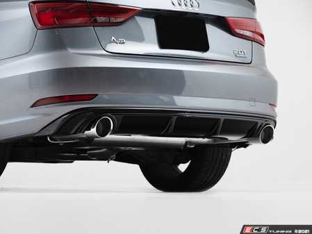 ES#4352132 - 015495LA01 - Audi 8V.5 A3 Facelift Non S Line Rear Diffuser- Gloss Black - Add some aggressive styling to your Audi! - ECS - Audi