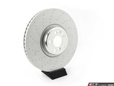ES#4183830 - 34106887657 - Dimpled Brake Rotor - Front Left (395x36mm) - Genuine BMW Ventilated Brake Disc with Punched Holes (Part No: 34106887657) - Genuine BMW - BMW