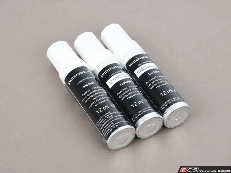 Porsche Carrera White LB9A Paint Touch Up Pen - 20ml With Brush & Needle - Myldan UK