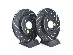 ES#521542 - GD1007 - Front Brake Rotors EBC Slotted and Dimpled - Pair 10.86" (276x22) - Upgrade to a slotted / dimpled rotor for improved braking - EBC - MINI