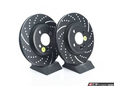 ES#521542 - GD1007 - Front Brake Rotors EBC Slotted and Dimpled - Pair 10.86" (276x22) - Upgrade to a slotted / dimpled rotor for improved braking - EBC - MINI