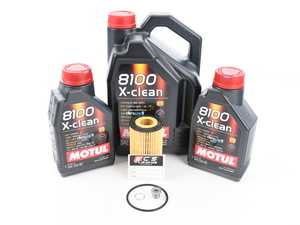 ES#3522436 - n91167901KT4 - Premium Oil Service Kit - Includes Hengst oil filter and Motul 5W-40 Synthetic engine oil - Assembled By ECS - Audi