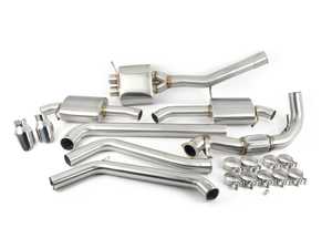 ES#4004062 - CTS-EXH-CB-0019 - Cat-Back Exhaust System  - 3.0" tig welded T304 stainless steel with dual 4.0" polished stainless tips - CTS - Audi