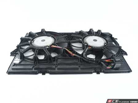 ES#4352118 - 4H0998455 - Complete Fan Assembly With Shroud - Complete fan shroud with both auxiliary & condenser fans - Hudson - Audi