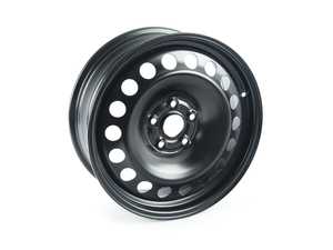 ES#4148633 - 5QF601027J03C - 17" Steel wheel - Priced Each - 17"x6.5" ET38 5x112 - Rally Black - Genuine Volkswagen Audi - Audi Volkswagen