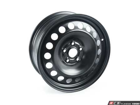 ES#4148633 - 5QF601027J03C - 17" Steel wheel - Priced Each - 17x6.5 ET38 5x112 57.1CB - Rally Black - Genuine Volkswagen Audi - Audi Volkswagen
