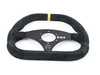 ES#3192156 - OD/1985 - Kubic Racing Steering Wheel - Black/Yellow Suede - Universal sport steering wheel with a 310x265mm diameter. - OMP - BMW