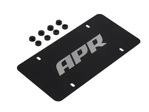 APR License Plate - Silver On Black