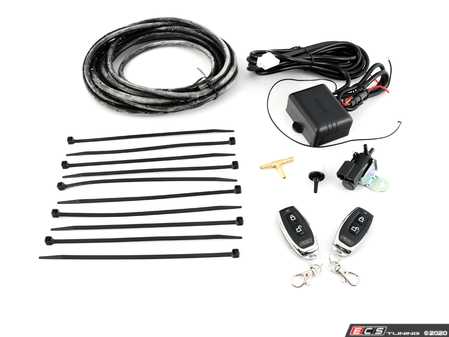 ES#2785128 - 591209-03 - Remote Key Fob Switch Set & Exhaust Valve Installation Kit (Single Valve) - Open and close your exhaust valve with this universal key fob switch set & transmitter. Includes vacuum solenoid, vacuum hose, check valve and wiring harness for universal installation. - ECS - 