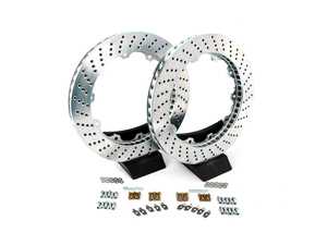 ES#3026443 - BREMBO-380-32-CD - Front Brembo GT Re-Ring Kit - Drilled Rotors (380x32mm) - Replacement cross drilled rotor rings and hardware for 380x32mm Brembo GT brake kits - Brembo - Audi Volkswagen