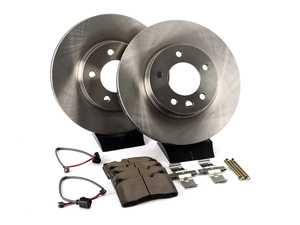 ES#3159224 - KOE4656 - Autospecialty OE Replacement Brake Kit - Front (330x32) - Stock replacement brake kit with hardware, featuring OE replacement brake rotors and ceramic pads - Power Stop - Volkswagen