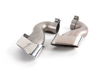 ES#260122 - 7l9698681a - Polished Dual Exhaust Tips - Set Of 2 - Add quad tip looks to your stock exhaust in minutes - Genuine Volkswagen Audi - Volkswagen