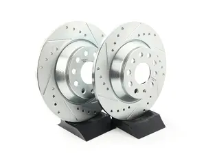 Evolution Rear Cross-Drilled & Slotted Brake Rotors - Pair (300x12)