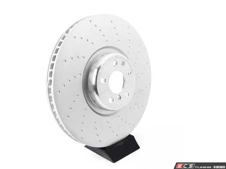 ES#4183831 - 34106887658 - Dimpled Brake Rotor - Front Right (395x36mm) - Genuine BMW Right Ventilated Brake Disc with Punched Holes (Part No: 34106887657) - Genuine BMW - BMW