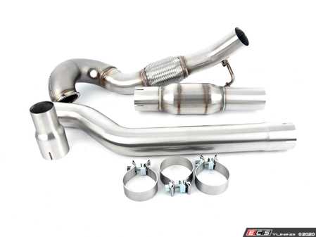 ES#3663515 - CTS-EXH-DP-0015- - 3.5" High Flow Downpipe - T304 stainless steel with high flow catylitic converter - CTS - Volkswagen