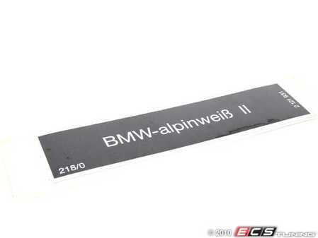 ES#79158 - 51142121931 - Genuine BMW Label - Alipinweiss II  - Replaces cracked or faded paint code label, found in your vehicle's engine bay. - Genuine BMW - BMW