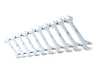 ES#4349402 - 9914A - 14 Pc. Full Polish SAE Angle Head Wrench Set - Radius V-Groove design creates an anti-slip while also preventing round-off. - Sunex - Audi BMW Volkswagen Mercedes Benz MINI Porsche